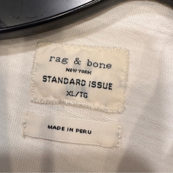 RAG & BONE MENS LUXURY POLO SHIRT SZ XL WHITE TAILORED MODERN GOLF - Picture 4 of 10